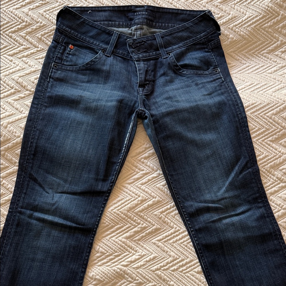 Hudson Jeans Dark Blue Straight Leg Women's Jeans